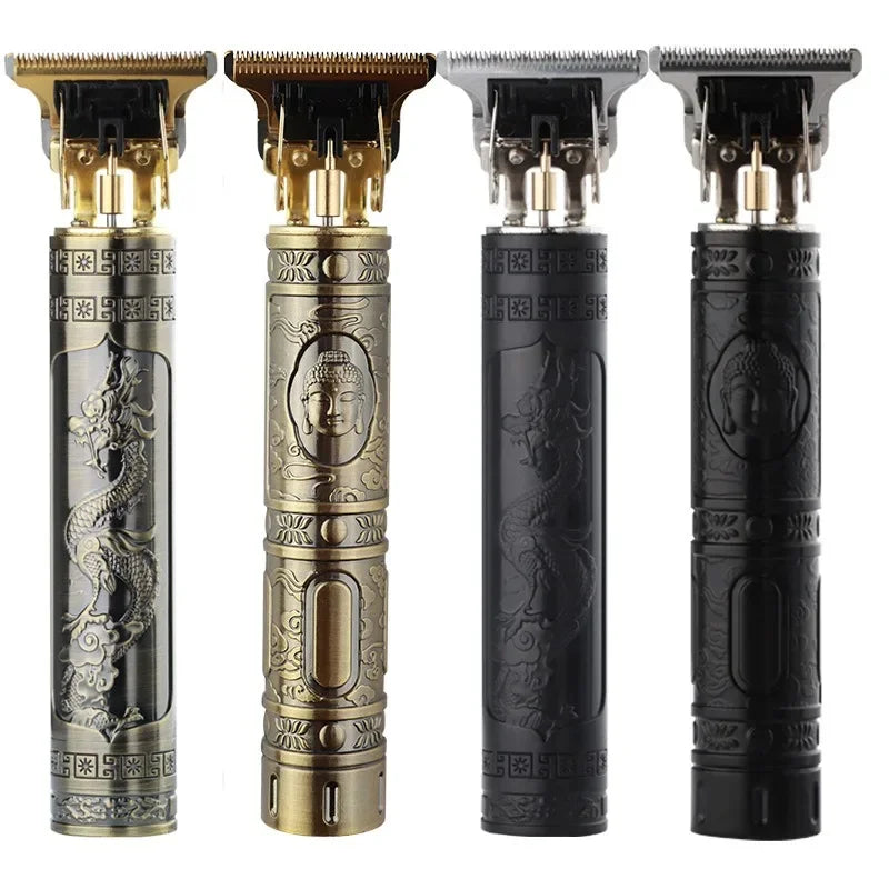 Vintage T9 Electric Hair Cutting Machine Hair Clipper Professional Men Shaver Rechargeable Barber Trimmer for Men Dragon Buddha